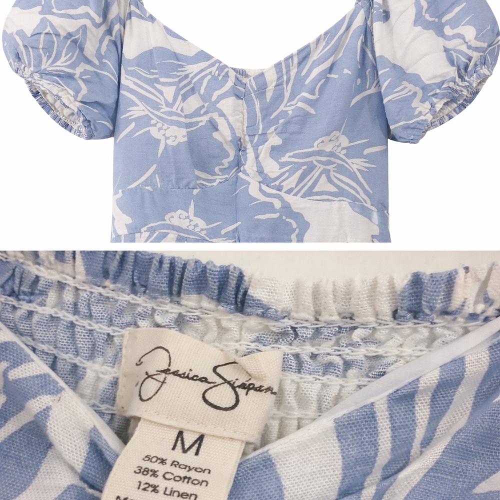 Jessica Simpson Blue and White Patterned Top - Picture 2 of 2